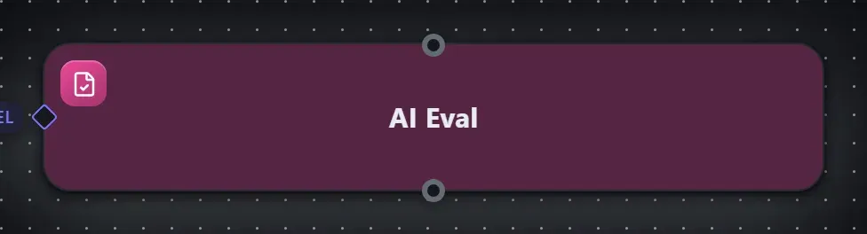 The AI Eval step on the Studio canvas