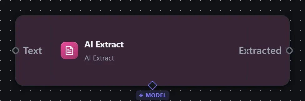 The AI Extract step on the Studio canvas