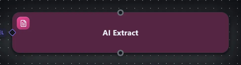 The AI Extract step on the Studio canvas