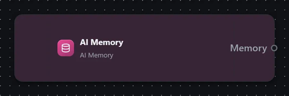 The Agent Memory step on the Studio canvas