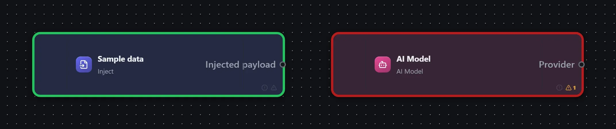 AI Model wired into a runnable workflow in the Studio builder