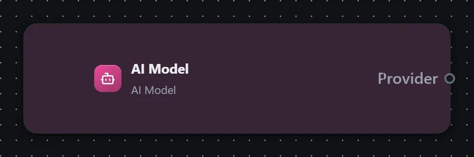 The AI Model step on the Studio canvas