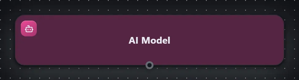 The AI Model step on the Studio canvas