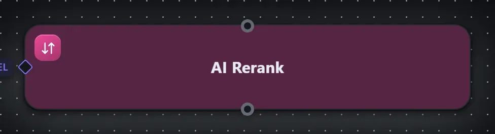 The AI Rerank step on the Studio canvas