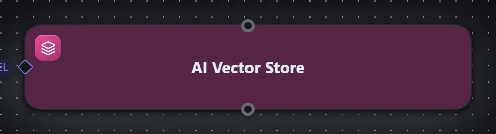 The AI Vector Store step on the Studio canvas