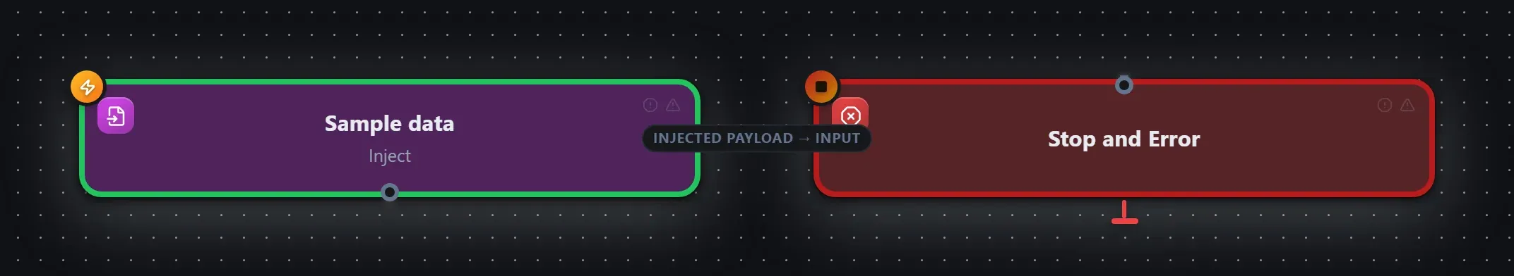 Stop and Error wired into a runnable workflow in the Studio builder