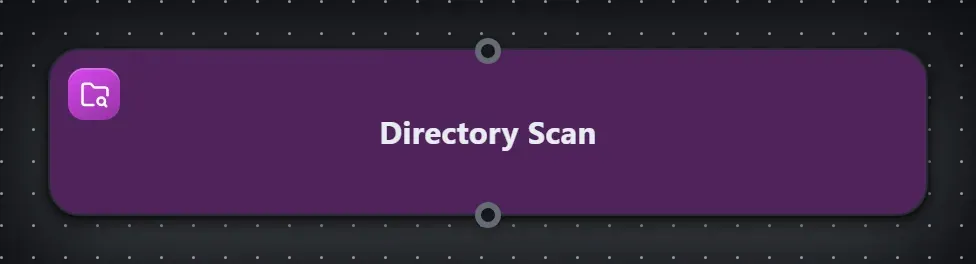 The Directory Scan step on the Studio canvas