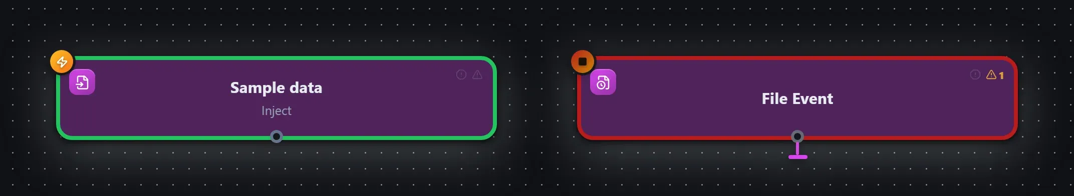 File Event wired into a runnable workflow in the Studio builder