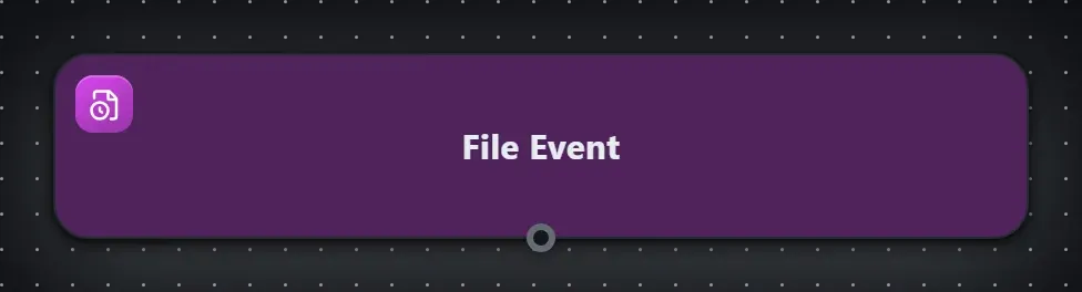 The File Event step on the Studio canvas