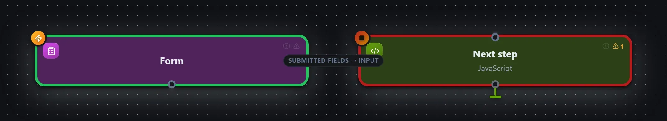 Form wired into a runnable workflow in the Studio builder