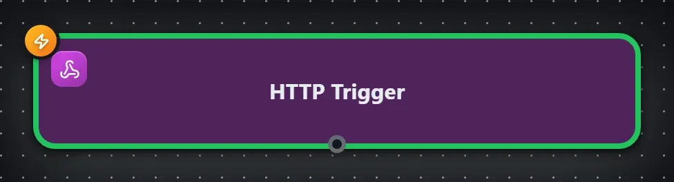 The HTTP Trigger step on the Studio canvas