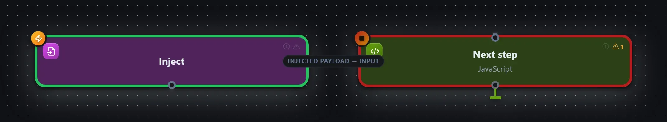 Inject wired into a runnable workflow in the Studio builder