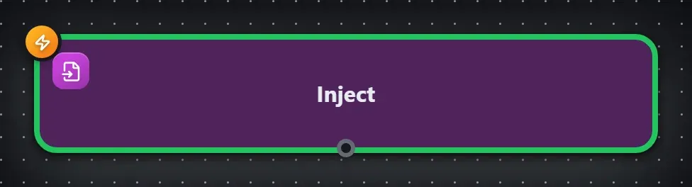 The Inject step on the Studio canvas