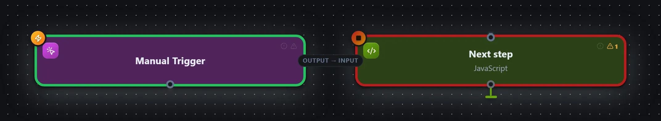 Manual Trigger wired into a runnable workflow in the Studio builder