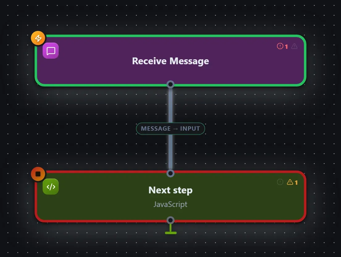 Receive Message wired into a runnable workflow in the Studio builder