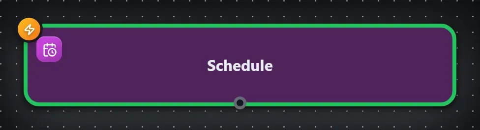 The Schedule step on the Studio canvas