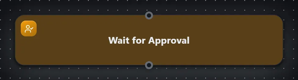 The Wait for Approval step on the Studio canvas