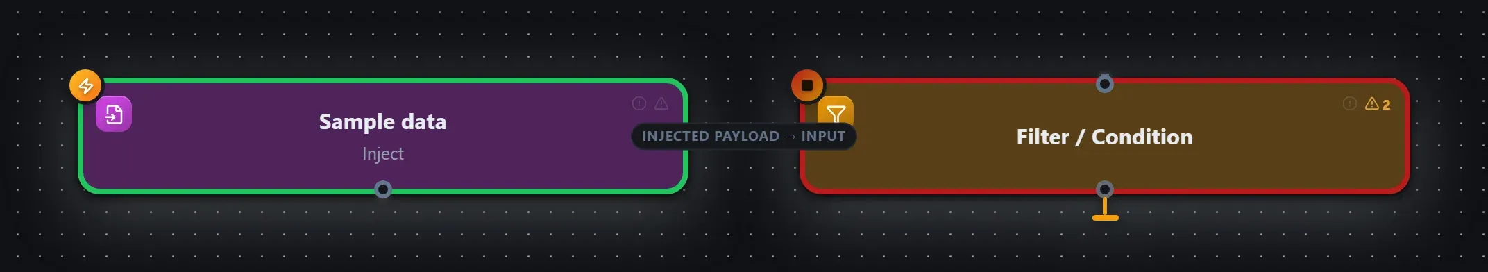 Filter / Condition wired into a runnable workflow in the Studio builder