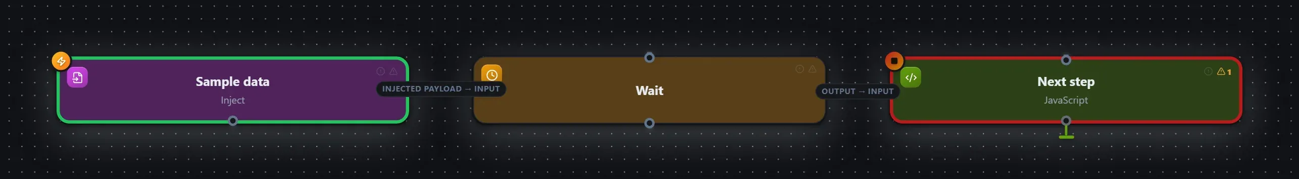Wait wired into a runnable workflow in the Studio builder