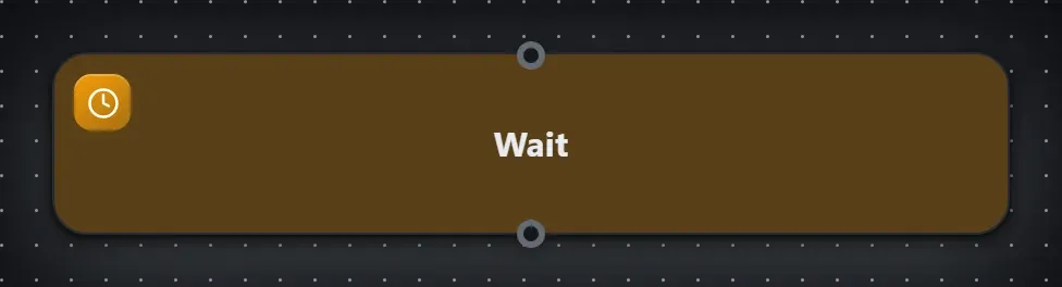 The Wait step on the Studio canvas