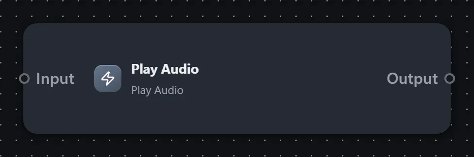 The Play Audio step on the Studio canvas