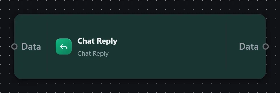 The Chat Reply step on the Studio canvas