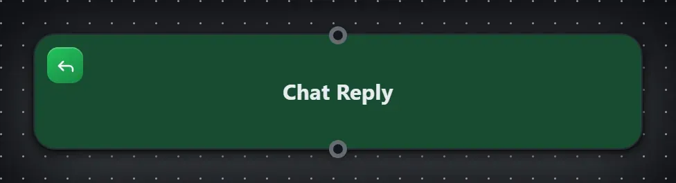 The Chat Reply step on the Studio canvas