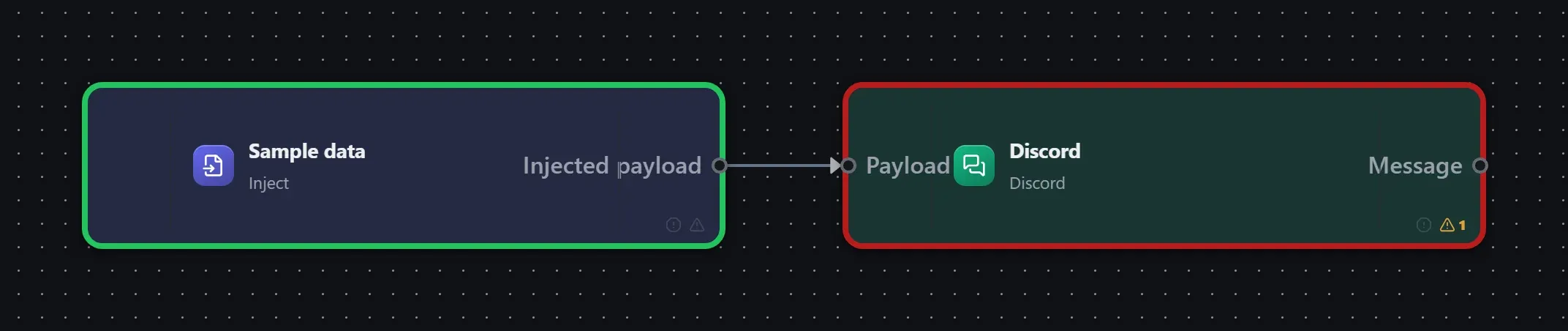 Discord wired into a runnable workflow in the Studio builder