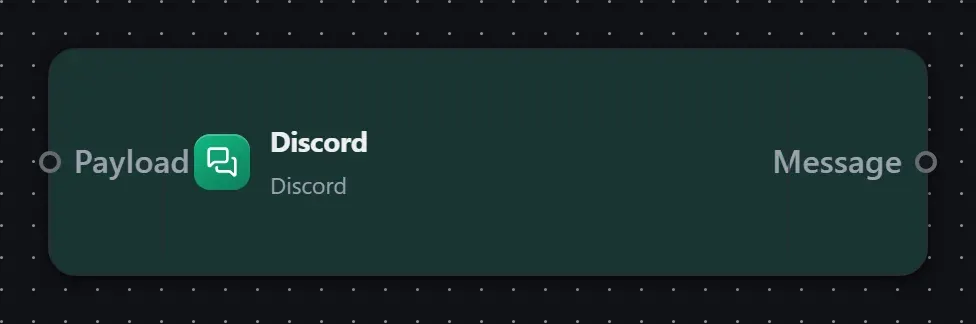 The Discord step on the Studio canvas