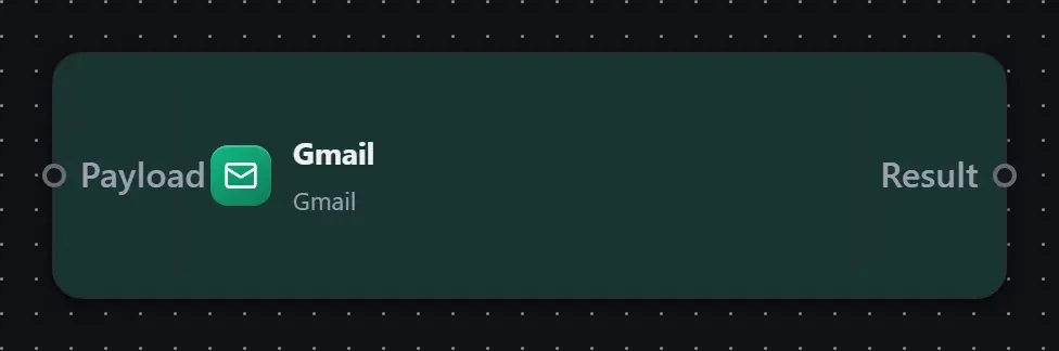 The Gmail step on the Studio canvas