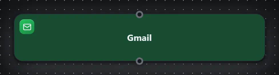 The Gmail step on the Studio canvas