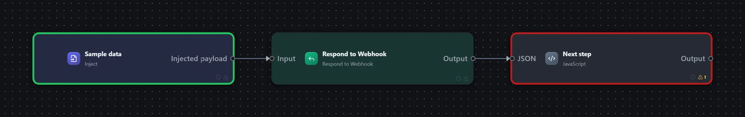 Respond to Webhook wired into a runnable workflow in the Studio builder