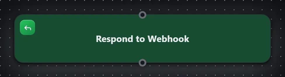The Respond to Webhook step on the Studio canvas