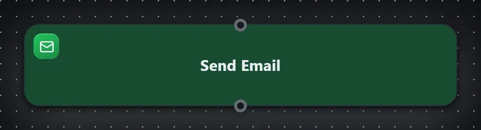 The Send Email step on the Studio canvas