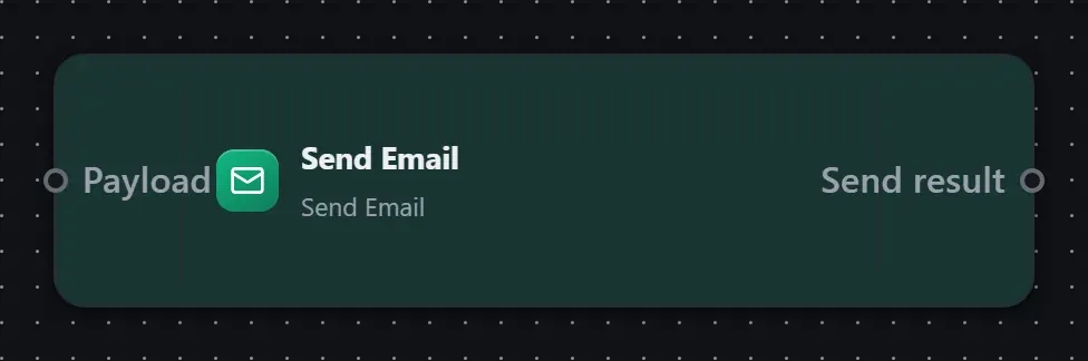 The Send Email step on the Studio canvas