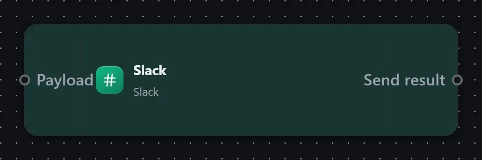 The Slack step on the Studio canvas