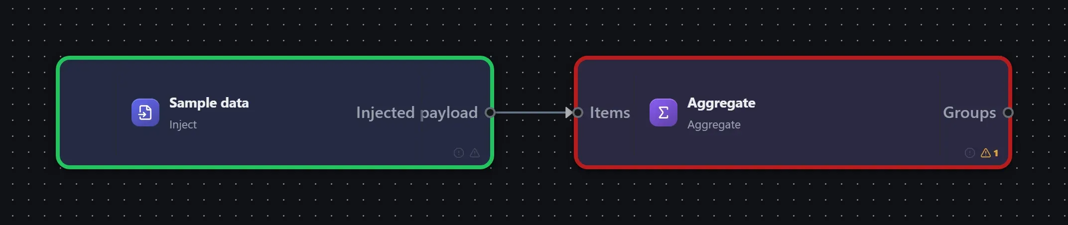Aggregate wired into a runnable workflow in the Studio builder
