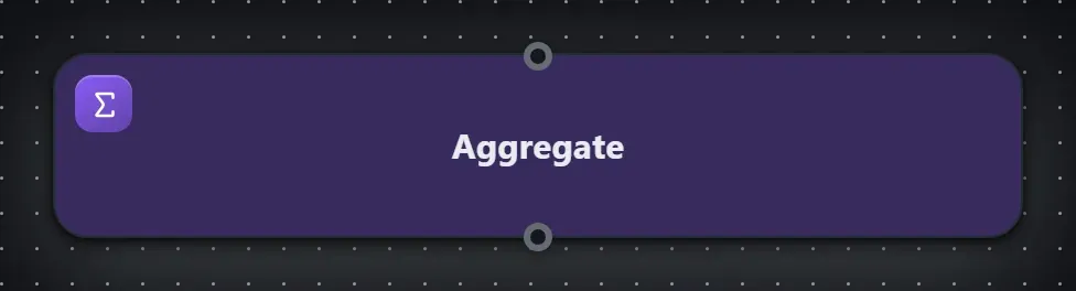 The Aggregate step on the Studio canvas