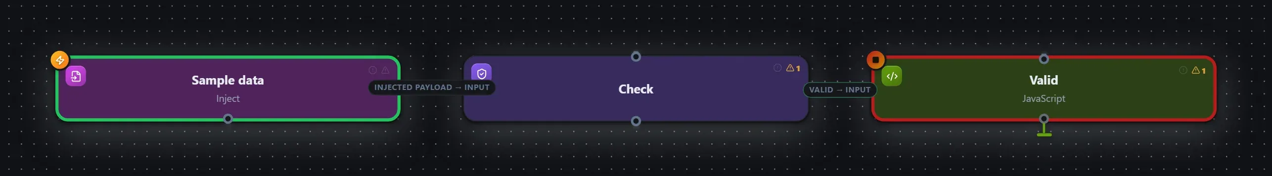 Check wired into a runnable workflow in the Studio builder