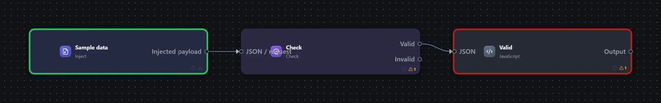 Check wired into a runnable workflow in the Studio builder