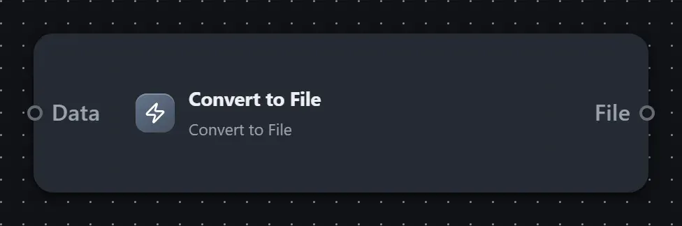 The Convert to File step on the Studio canvas