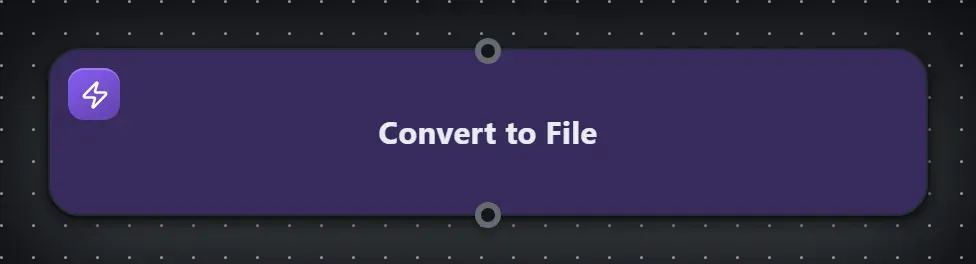 The Convert to File step on the Studio canvas