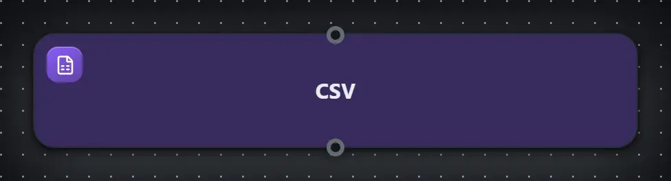 The CSV step on the Studio canvas