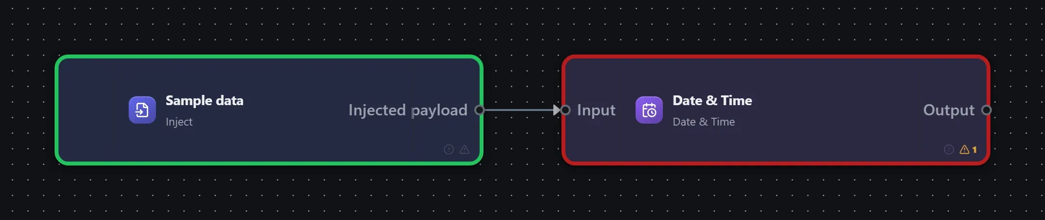 Date & Time wired into a runnable workflow in the Studio builder