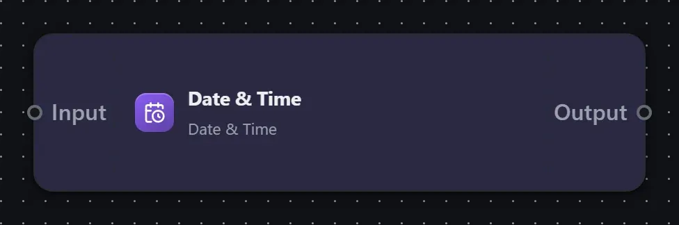 The Date & Time step on the Studio canvas