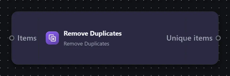 The Remove Duplicates step on the Studio canvas