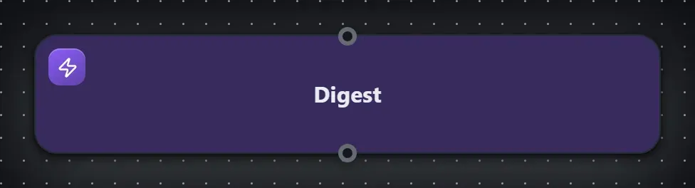 The Digest step on the Studio canvas