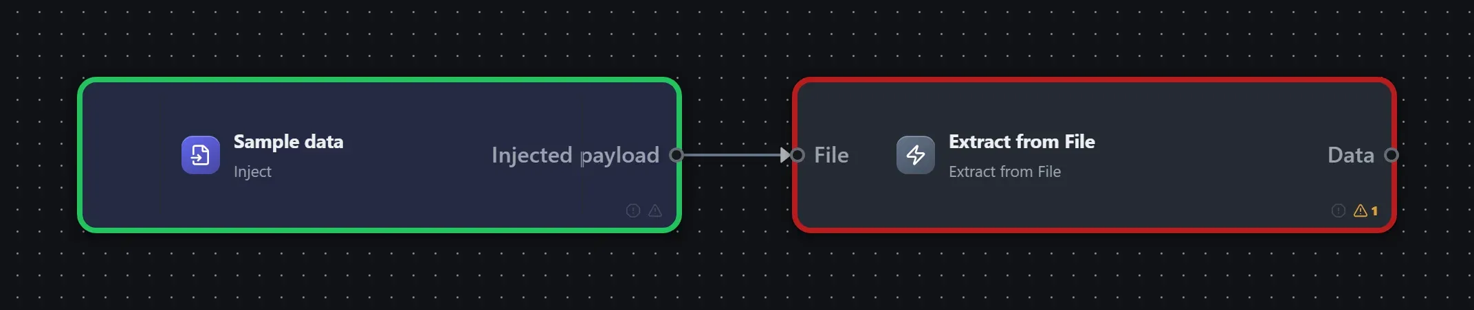 Extract from File wired into a runnable workflow in the Studio builder