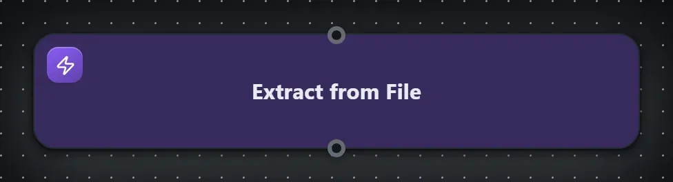 The Extract from File step on the Studio canvas