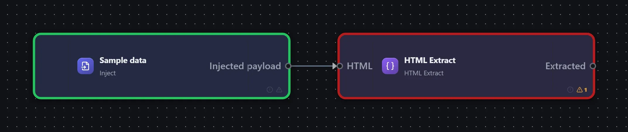 HTML Extract wired into a runnable workflow in the Studio builder
